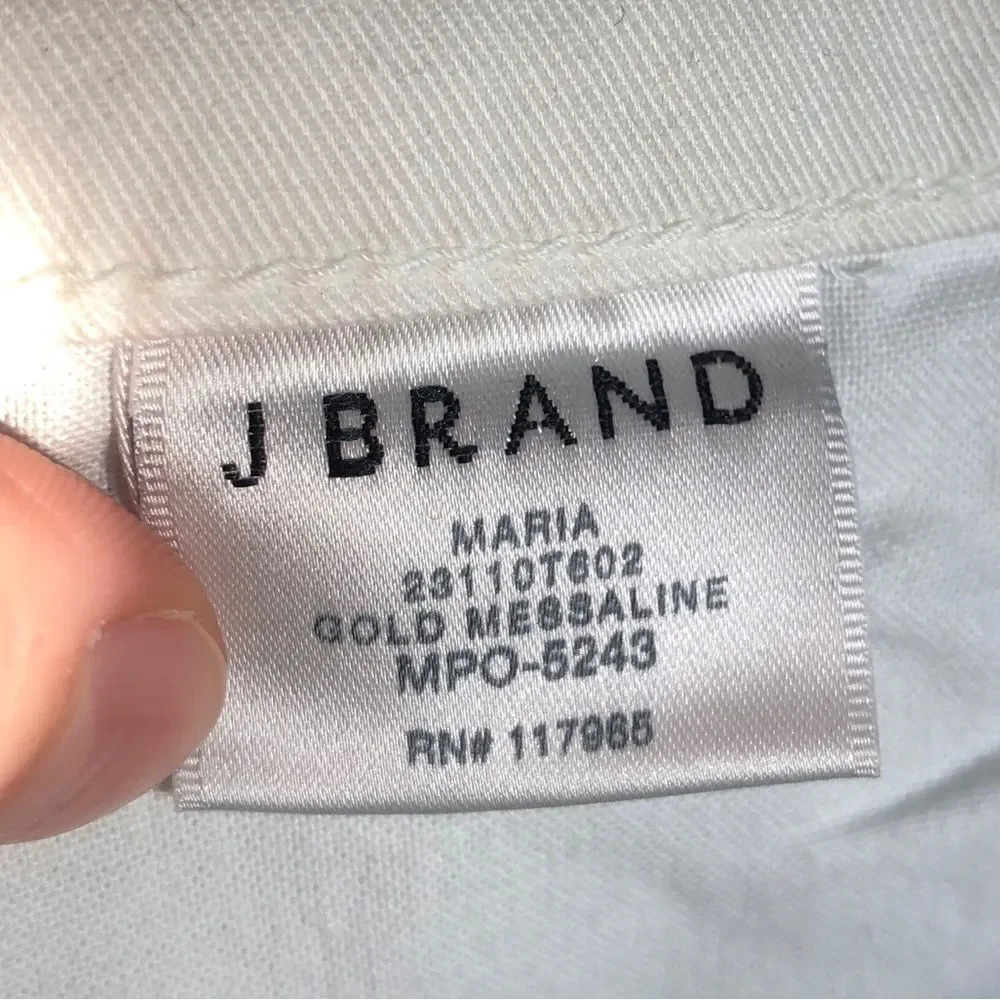 J Brand Maria High Rise Skinny Ribbed Gold Messaline Corduroy Pants Size 25 NWT - Picture 6 of 14